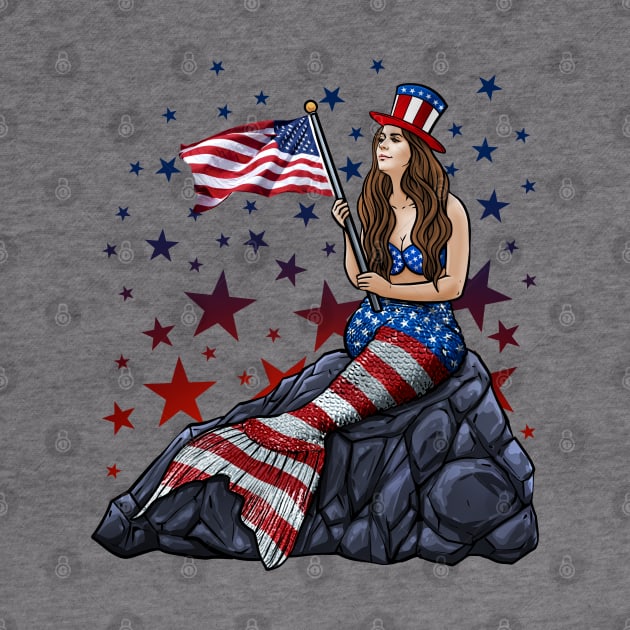 Patriotic Mermaid by AngelFlame